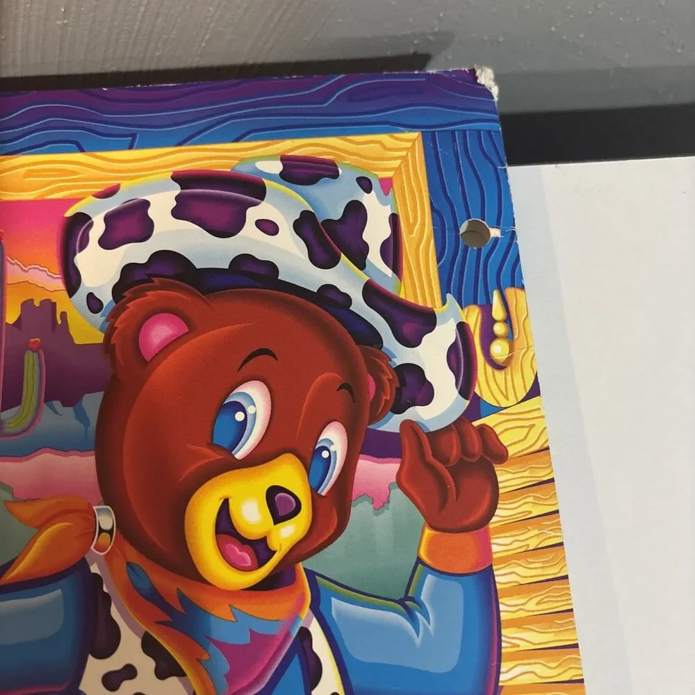 Lisa Frank Vintage Folder Dancing Cowboy Bears